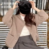 This autumn and winter lambskin chanel-style coat is a new light luxury and ladylike style short woolen cardigan for petite women details Picture